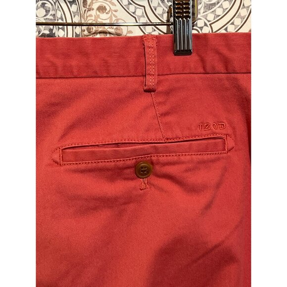 Izod Saltwater Men’s Red Stretch Shorts Size 40 Casual Preppy Coastal Summer - Picture 7 of 9